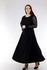 فستان أسود طويل بأكمام شيفون نسائي