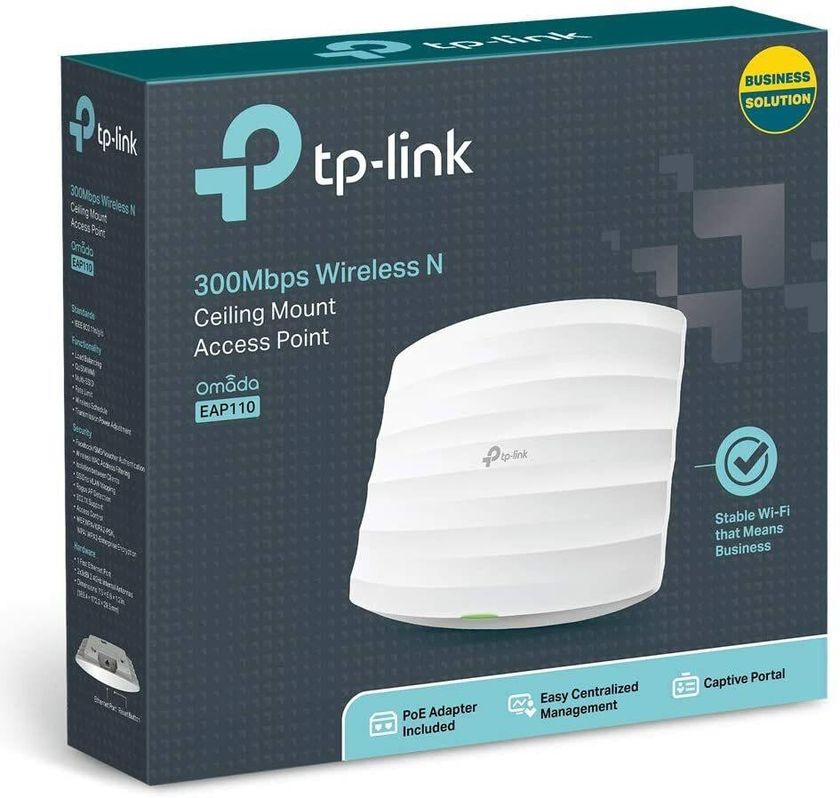 TP LINK 300Mbps Wireless N Ceiling Mount Access Point - EAP110