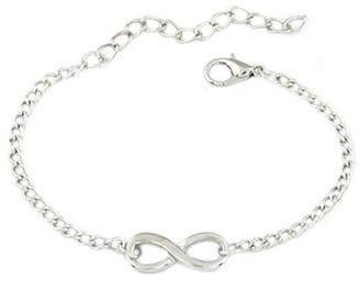 Bluelans Metal Infinite Infinity Sign Bracelet Bracelets (Silver)