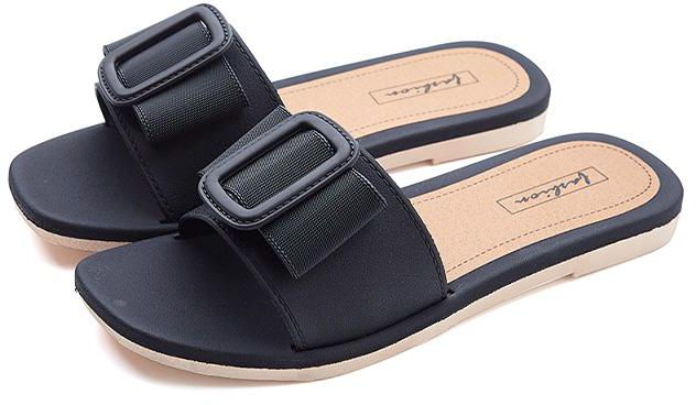 Kime Big Button Knot Flat Sandals SH31713 - 3 Sizes (4 Colors)