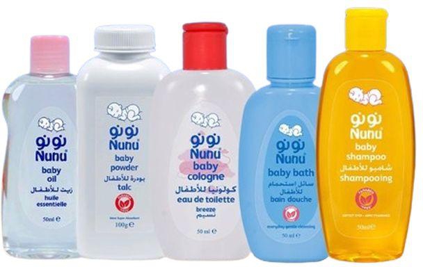 Nunu Kids Set Of 5 Pcs Shampoo + Baby Bath + Baby Powder + Baby Oil + Baby Cologne 50ML