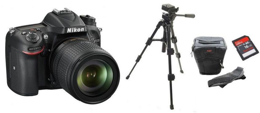 Nikon D7200 Kit 18-105MM + Tripod + DSLR Bag + 16GB SDHC Memory Card Bundle Kit