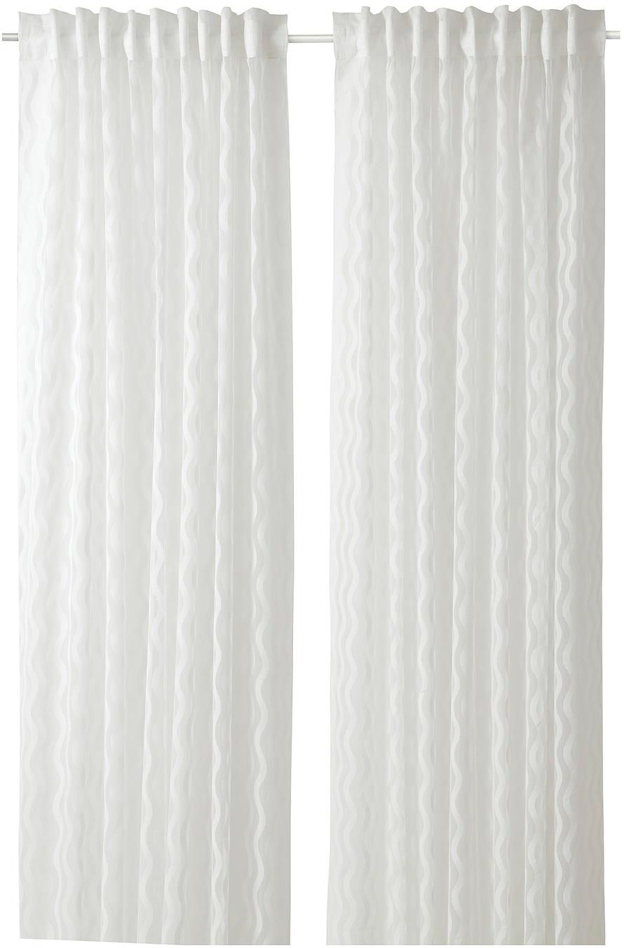 SOTSTÄVMAL Sheer curtains, 1 pair - white 145x300 cm