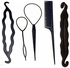5-Piece Hair Styling Accessories Set Black