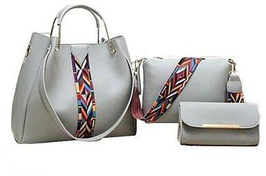 Fashion 3 in 1 Classy, Fashionable and Elegant Women's Handbag-Grey