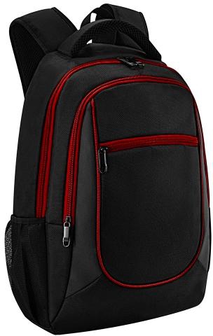 Laptop Backpack By Wunderbag (Black/Red)
