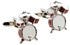 Oko Drum Set Design Cufflinks