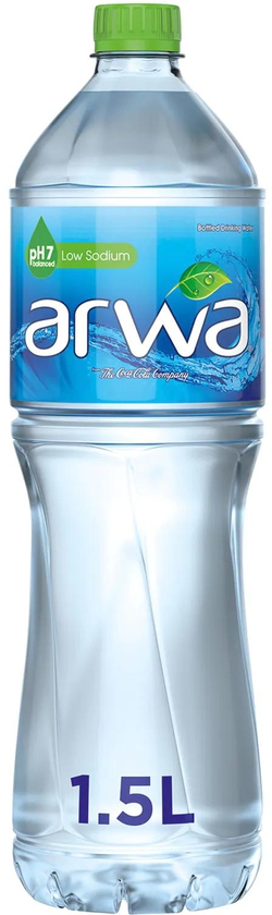Arwa bottled drinking water 1.5 L