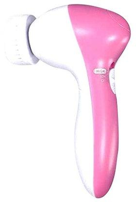 5-In-1 Facial Cleanser Massager Kit Pink/White
