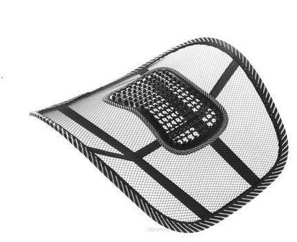 Back Rest Mesh Support For Car Seat Or Office Chair - Black