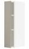 METOD خزانة حائط مع أرفف, أبيض/Voxtorp أبيض مطفي, ‎20x80 سم‏ - IKEA