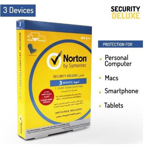 Norton Security Deluxe – 3 Devices – 1 Year Subscription