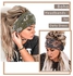 Head Scarf Women, Bandeau Headbands Wide Knot Hair Scarf Floral Printed Hair Band Elastic Turban Thick Head Wrap Stretch Fabric Cotton Head Bands Thick Fashion Hair Accessories for Women Pack of 3