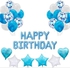 Blue Balloons Set For Birthday Paties- 27 Psc