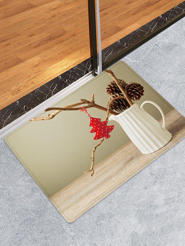 Christmas Decoration Pattern Water Absorption Area Rug - W16 X L24 Inch