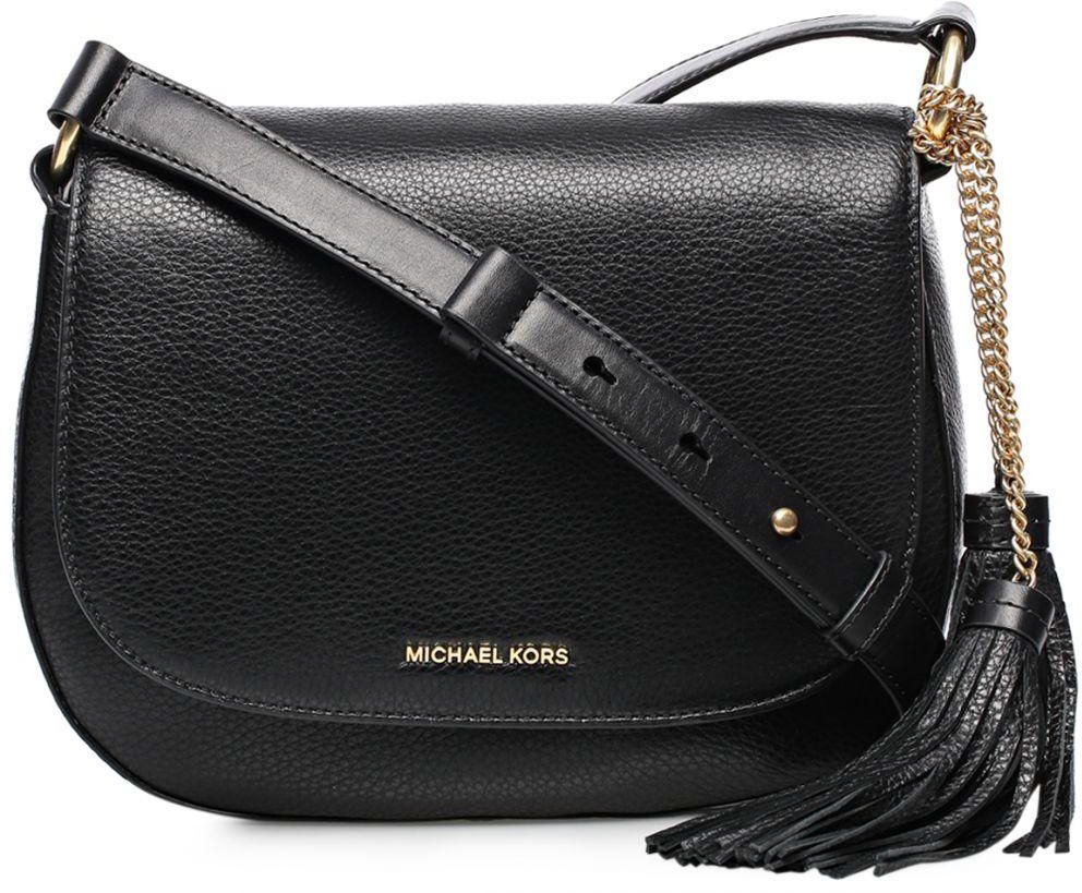 Michael Kors 30T6TE2M3L-001 Elyse Tote Bag for Women - Leather, Black