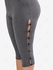 Plus Size Cutout Space Dye Capri Leggings with Pockets - M | Us 10