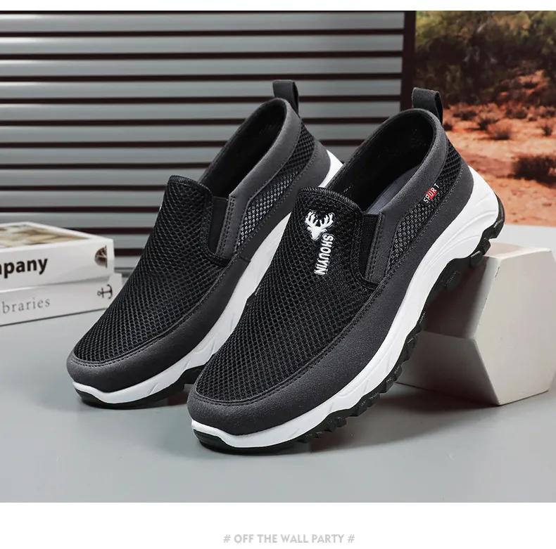 Top loafers without laces low-top canvas shoe covers wear wearable walking shoes sneakers casual shoes men's work shoes driving shoes