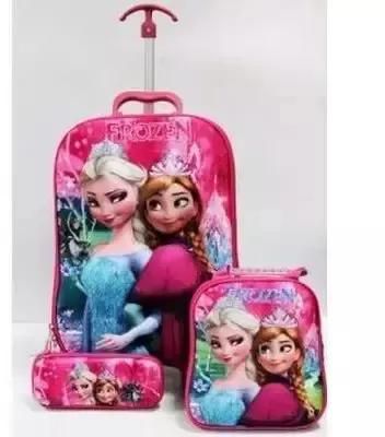 Disney 3-in-1 Frozen Trolley School Bag - Pink