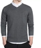 Fashion Men's Full Sleeve,V-neck Sweater -GREY