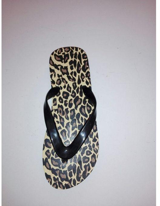 Generic Leopard Flip Flop - Brown
