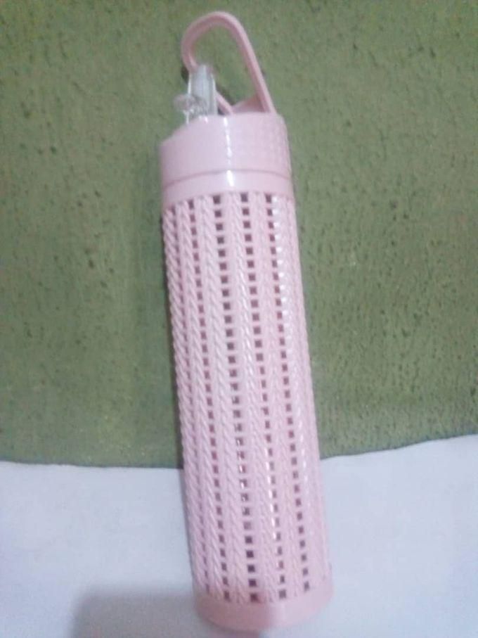 Pink Solid Net Design Water Bottle - Adult & Children