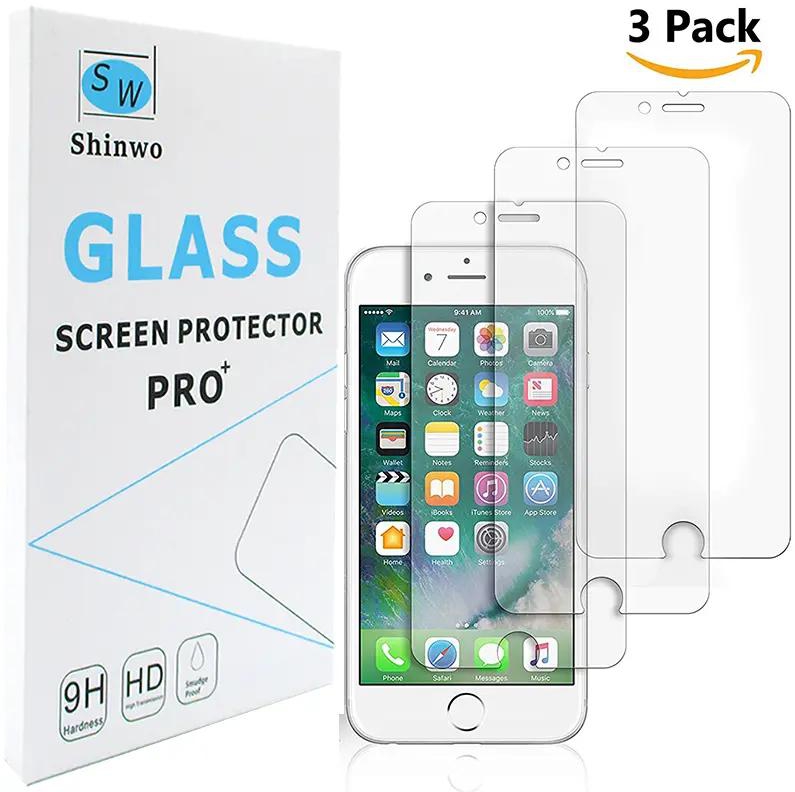 [3-Pack]-Shinwo For iPhone 8 [Bubble-Free] [Tempered Glass] [Case Friendly] Screen Protector