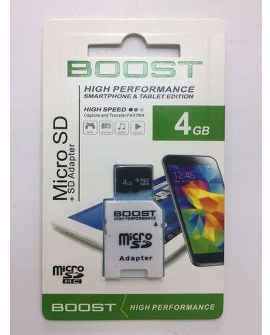 Micro SD- Boost Memory card 4GB