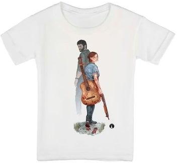 Video Game The Last Of Us Printed T-Shirt White
