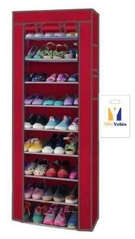 SINGLE 10 LAYER SHOE RACK Red