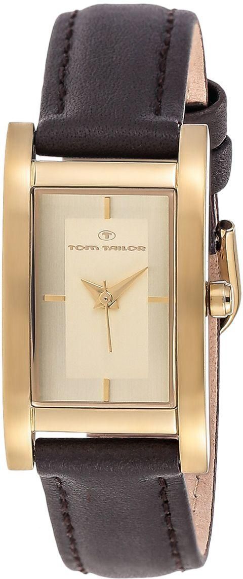 Tom Tailor Women's Gold Dial Leather Band Watch - 5410903