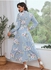 SHEIN Floral Print Ruffle Hem Belted Dress