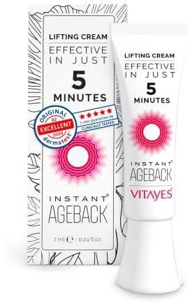 VITAYES Instant Ageback Lifting Cream, Dark Circle Bags Under Eye Remover, Anti Wrinkle and Fine Lines Face Lift Cream 0.24 Oz
