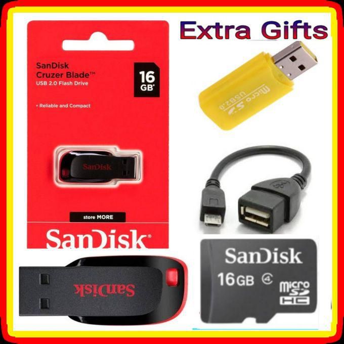 Sandisk 16GB USB Flash Disk + Free Bonus