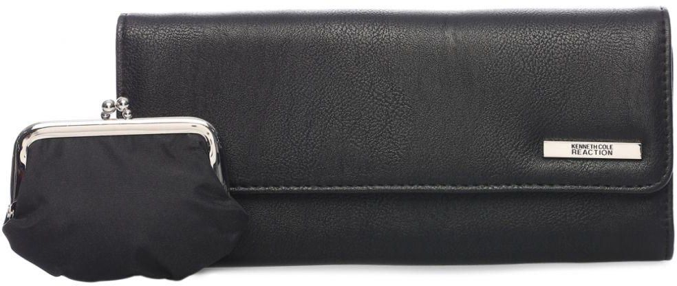 Kenneth Cole Black Faux Leather For Women - Flap Wallets