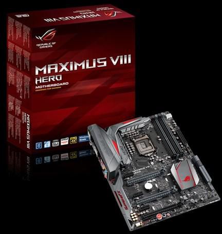 ASUS MAXIMUS VIII HERO Z170, DDR4, LGA 1151, Intel GbE Lan, USB3.1, SATA3 6Gb / s ATX Motherboard