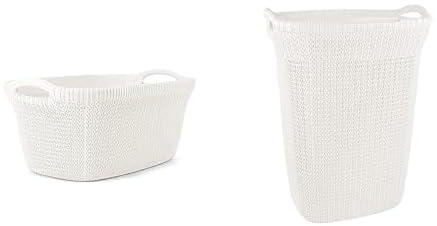 Laundry Basket Palm Oval White + El Helal and Golden star Laundry Basket Palm - Multiple Colors