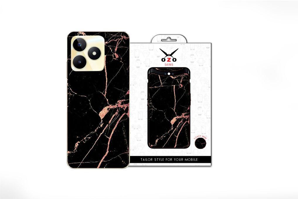 OZO Skins 2 Mobile Phone Cases Skins Black Pink Marble (SE130BPM) For Realme C53 1 Piece