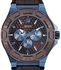 Guess Force Men's Brown Dial Leather Band Multifunction Watch - W0674G5