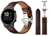 Replacement Band For Honor MagicWatch 2 42mm Dark Brown/Silver