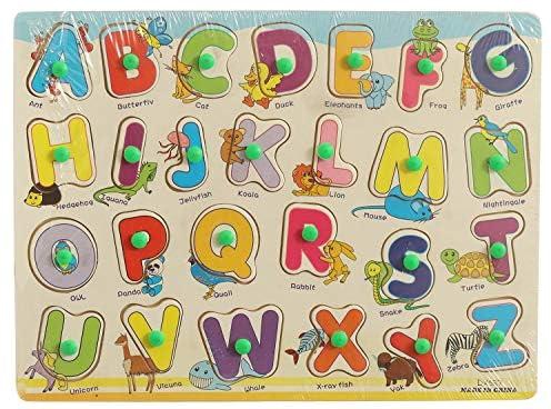 لوح بازل حروف انجليزي على أشكال حيوانات بيد للجنسين، متعدد الألوان، 3 سنوات فاكثر