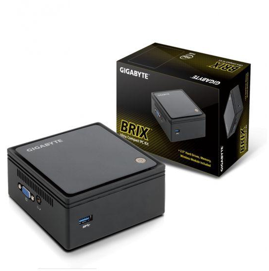 Gigabyte GB-BXBT-1900 Ultra Compact PC - Intel Celeron - 4GB RAM - 500GB HDD - Intel HD - Free DOS - Black