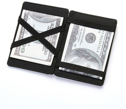 Men's Designer Con motivo check SLIM BI Fold Wallet Biglietto Coin Paper Money Holder 