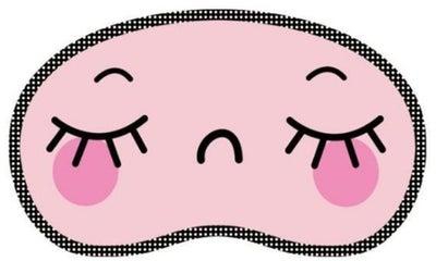 Funny Cartoon Sleeping Eye Mask Pink/Black/White