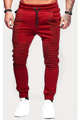 Yomiafy Mens Stripe Printed Casual Long Pants Sport Straight Hip Hop Slim Fit Trousers 