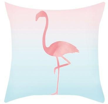 Decorative Printed Soft Pillow Pink/Blue 40 x 40cm