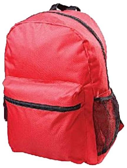 Unisex Various Colour Backpack / Student Bag (Black - Red)