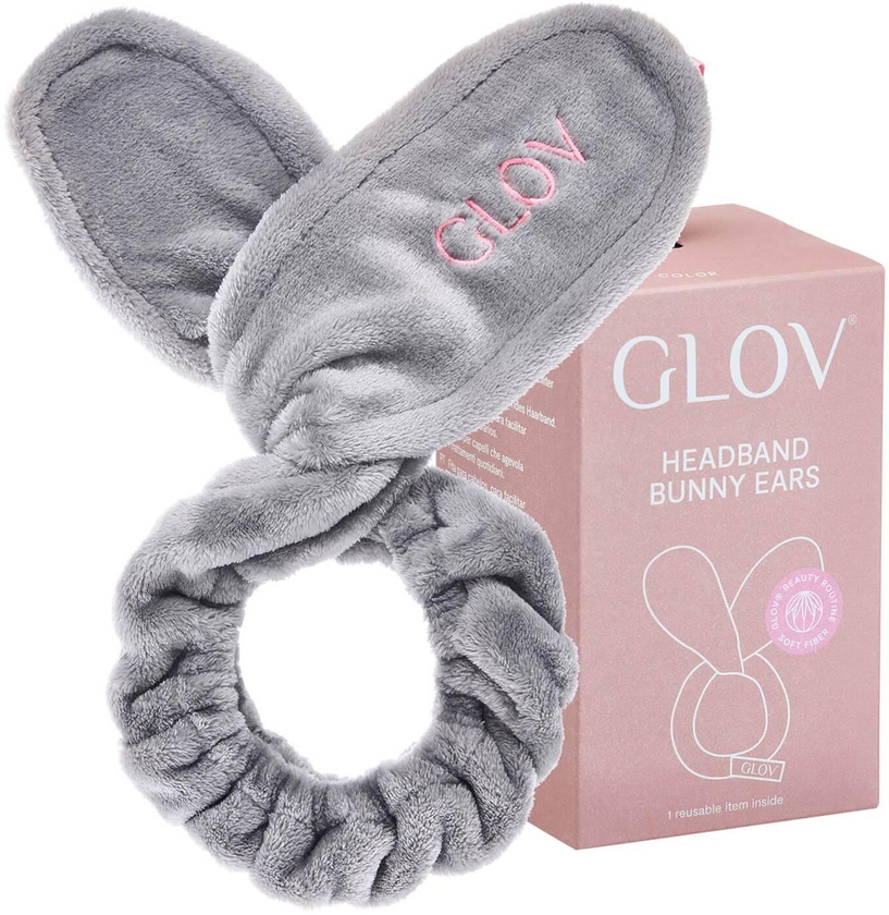 GLOV® Bunny Ears Hair Protecting Headband and Hair Tie - Grey