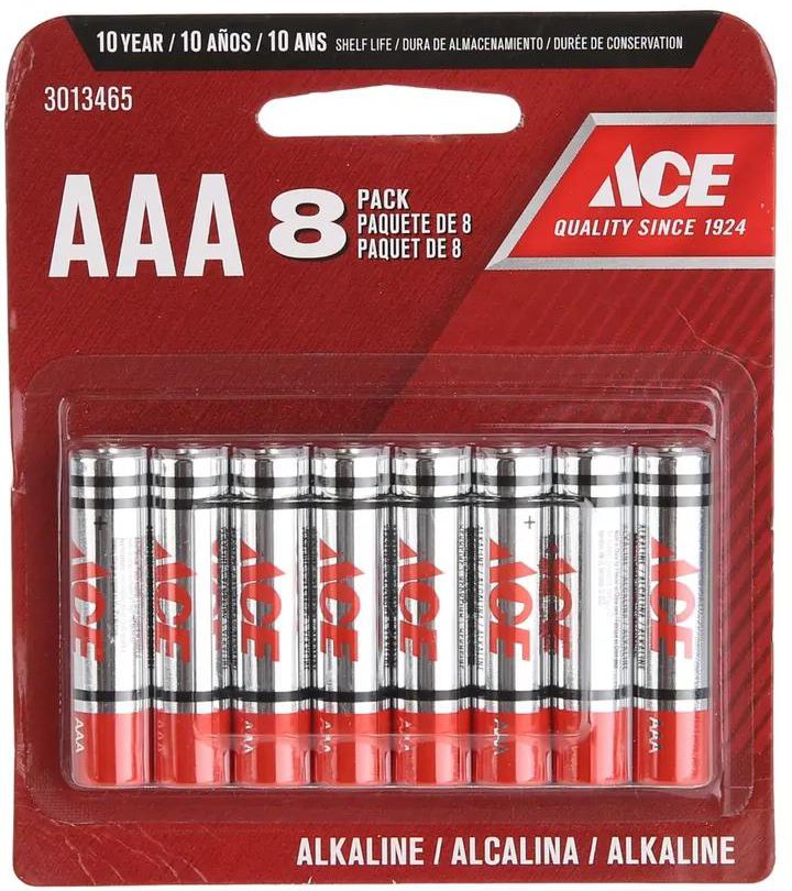 ACE AAA Alkaline Battery Pack (8 Pc.)