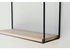 Dranad Square Metal Shelf Black/Natural 20x10x20cm